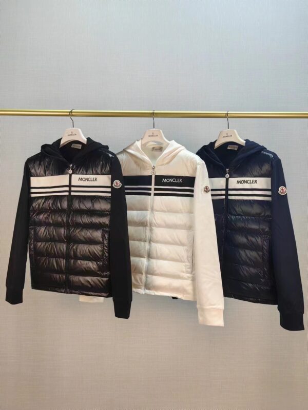 Moncler - Slim-Fit Cotton-Jersey And Quilted Shell Down Zip-Up Hoodie - - Image 4