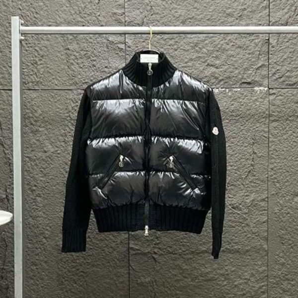 Wool-Knit Panelled Down Jacket